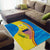 United States Virgin Islands Area Rug with Blue Yellow Wave Design and Island Map Bird - Wonder Print Shop