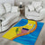 United States Virgin Islands Area Rug with Blue Yellow Wave Design and Island Map Bird - Wonder Print Shop