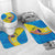 United States Virgin Islands Bathroom Set with Blue Yellow Wave Design and Island Map Bird - Wonder Print Shop