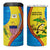 United States Virgin Islands 4 in 1 Can Cooler Tumbler with Blue Yellow Wave Design and Island Map Bird - Wonder Print Shop