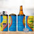United States Virgin Islands 4 in 1 Can Cooler Tumbler with Blue Yellow Wave Design and Island Map Bird - Wonder Print Shop