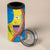 United States Virgin Islands 4 in 1 Can Cooler Tumbler with Blue Yellow Wave Design and Island Map Bird - Wonder Print Shop