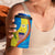 United States Virgin Islands 4 in 1 Can Cooler Tumbler with Blue Yellow Wave Design and Island Map Bird - Wonder Print Shop