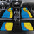 United States Virgin Islands Car Mats with Blue Yellow Wave Design and Island Map Bird - Wonder Print Shop