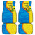 United States Virgin Islands Car Mats with Blue Yellow Wave Design and Island Map Bird - Wonder Print Shop