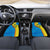 United States Virgin Islands Car Mats with Blue Yellow Wave Design and Island Map Bird - Wonder Print Shop