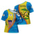 United States Virgin Islands Cross Shoulder Shirt with Blue Yellow Wave Design and Island Map Bird - Wonder Print Shop