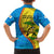 United States Virgin Islands Family Matching Summer Maxi Dress and Hawaiian Shirt with Blue Yellow Wave Design and Island Map Bird - Wonder Print Shop