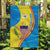 United States Virgin Islands Garden Flag with Blue Yellow Wave Design and Island Map Bird - Wonder Print Shop