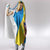 United States Virgin Islands Hooded Blanket with Blue Yellow Wave Design and Island Map Bird - Wonder Print Shop