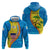 United States Virgin Islands Hoodie with Blue Yellow Wave Design and Island Map Bird - Wonder Print Shop