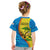 United States Virgin Islands Kid T Shirt with Blue Yellow Wave Design and Island Map Bird - Wonder Print Shop