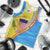 United States Virgin Islands Men Tank Top with Blue Yellow Wave Design and Island Map Bird - Wonder Print Shop