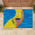 United States Virgin Islands Rubber Doormat with Blue Yellow Wave Design and Island Map Bird - Wonder Print Shop