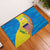United States Virgin Islands Rubber Doormat with Blue Yellow Wave Design and Island Map Bird - Wonder Print Shop