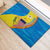 United States Virgin Islands Rubber Doormat with Blue Yellow Wave Design and Island Map Bird - Wonder Print Shop