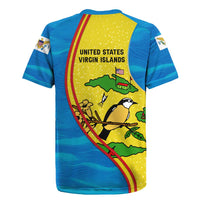 United States Virgin Islands Rugby Jersey with Blue Yellow Wave Design and Island Map Bird - Wonder Print Shop