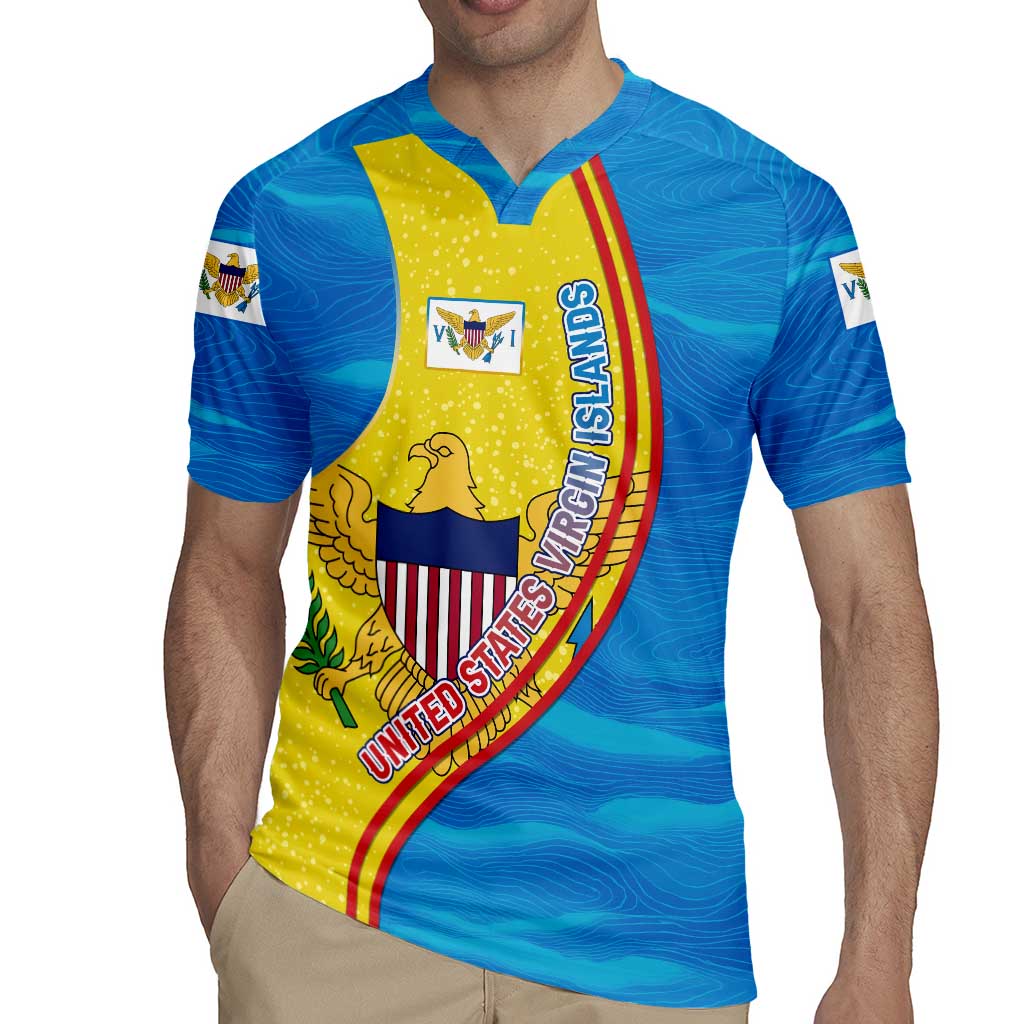 United States Virgin Islands Rugby Jersey with Blue Yellow Wave Design and Island Map Bird - Wonder Print Shop