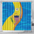 United States Virgin Islands Shower Curtain with Blue Yellow Wave Design and Island Map Bird - Wonder Print Shop