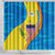 United States Virgin Islands Shower Curtain with Blue Yellow Wave Design and Island Map Bird - Wonder Print Shop