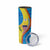 United States Virgin Islands Skinny Tumbler with Blue Yellow Wave Design and Island Map Bird - Wonder Print Shop
