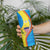 United States Virgin Islands Skinny Tumbler with Blue Yellow Wave Design and Island Map Bird - Wonder Print Shop