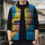 United States Virgin Islands Sleeveless Puffer Jacket with Blue Yellow Wave Design and Island Map Bird - Wonder Print Shop