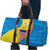 United States Virgin Islands Travel Bag with Blue Yellow Wave Design and Island Map Bird - Wonder Print Shop