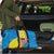 United States Virgin Islands Travel Bag with Blue Yellow Wave Design and Island Map Bird - Wonder Print Shop