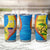United States Virgin Islands Tumbler Cup with Blue Yellow Wave Design and Island Map Bird - Wonder Print Shop