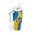 United States Virgin Islands Tumbler With Handle with Blue Yellow Wave Design and Island Map Bird - Wonder Print Shop