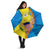 United States Virgin Islands Umbrella with Blue Yellow Wave Design and Island Map Bird - Wonder Print Shop