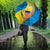 United States Virgin Islands Umbrella with Blue Yellow Wave Design and Island Map Bird - Wonder Print Shop