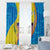 United States Virgin Islands Window Curtain with Blue Yellow Wave Design and Island Map Bird - Wonder Print Shop