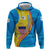 United States Virgin Islands Zip Hoodie with Blue Yellow Wave Design and Island Map Bird - Wonder Print Shop