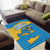United States Virgin Islands Area Rug with Blue Yellow Ocean Design and Eagle Map Pattern - Wonder Print Shop
