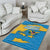 United States Virgin Islands Area Rug with Blue Yellow Ocean Design and Eagle Map Pattern - Wonder Print Shop