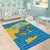 United States Virgin Islands Area Rug with Blue Yellow Ocean Design and Eagle Map Pattern - Wonder Print Shop