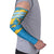 United States Virgin Islands Arm Sleeves with Blue Yellow Ocean Design and Eagle Map Pattern - Wonder Print Shop