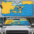 United States Virgin Islands Auto Sun Shade with Blue Yellow Ocean Design and Eagle Map Pattern - Wonder Print Shop
