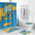 United States Virgin Islands Bathroom Set with Blue Yellow Ocean Design and Eagle Map Pattern - Wonder Print Shop