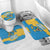 United States Virgin Islands Bathroom Set with Blue Yellow Ocean Design and Eagle Map Pattern - Wonder Print Shop