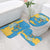 United States Virgin Islands Bathroom Set with Blue Yellow Ocean Design and Eagle Map Pattern - Wonder Print Shop