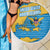 United States Virgin Islands Beach Blanket with Blue Yellow Ocean Design and Eagle Map Pattern - Wonder Print Shop