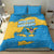 United States Virgin Islands Bedding Set with Blue Yellow Ocean Design and Eagle Map Pattern - Wonder Print Shop