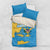 United States Virgin Islands Bedding Set with Blue Yellow Ocean Design and Eagle Map Pattern - Wonder Print Shop