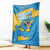 United States Virgin Islands Blanket with Blue Yellow Ocean Design and Eagle Map Pattern - Wonder Print Shop