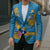 United States Virgin Islands Blazer with Blue Yellow Ocean Design and Eagle Map Pattern - Wonder Print Shop