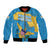 United States Virgin Islands Bomber Jacket with Blue Yellow Ocean Design and Eagle Map Pattern - Wonder Print Shop