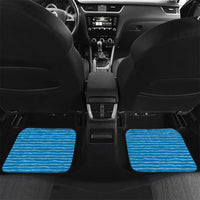United States Virgin Islands Car Mats with Blue Yellow Ocean Design and Eagle Map Pattern - Wonder Print Shop